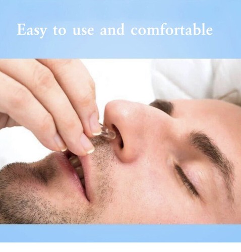 Silicone Magnetic Anti Snore Stop Snoring Nose Clip Sleeping Aid Apnea Guard - Picture 4 of 6