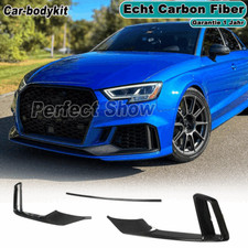Carbon Lufteinlässe Entlüftung Front Fog Air Vent Fins Für Audi RS3 8V 2017-2021