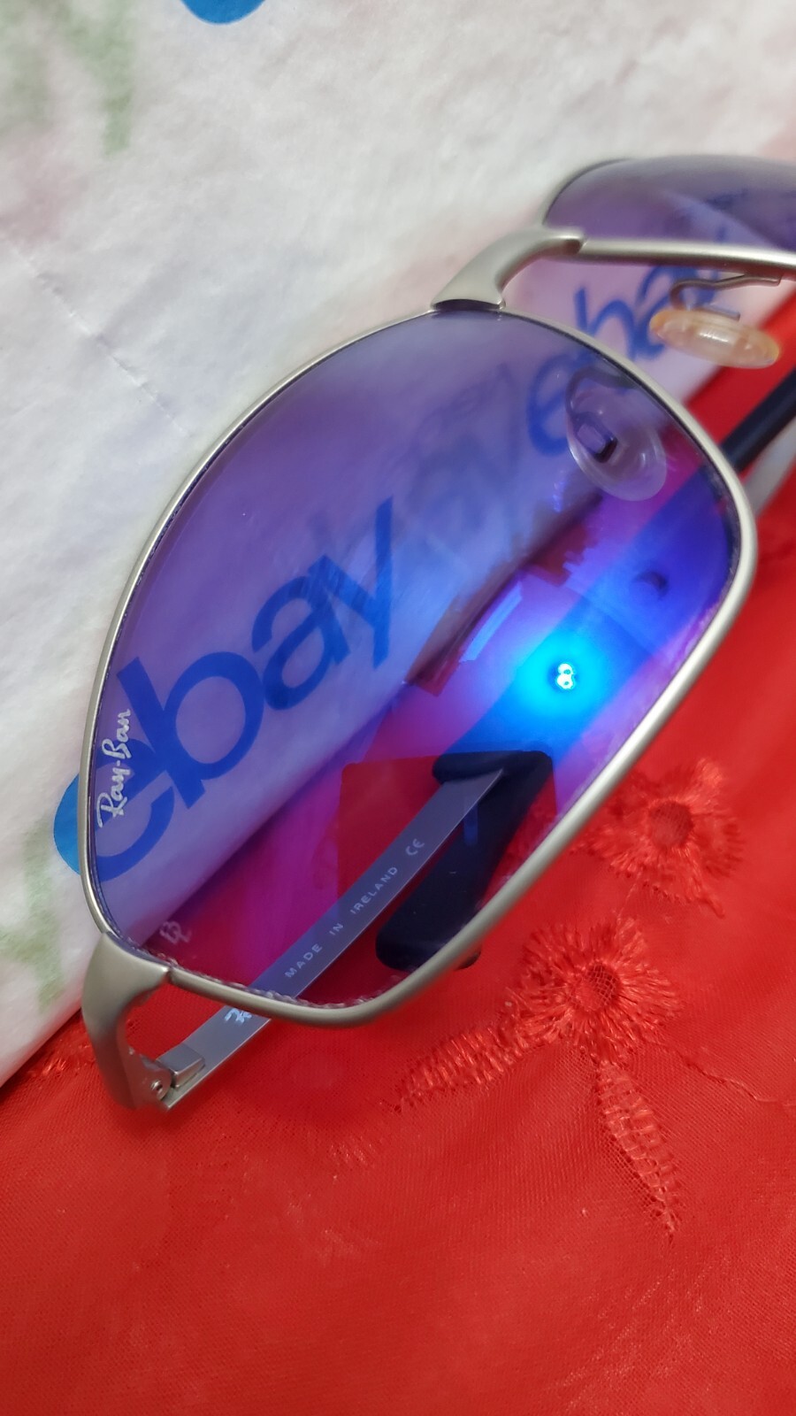 ✅️⭐️ B&L Ray-Ban RB8001 B0001 Gunmetal Sport Violet CALLAWAY 130 Wrap Sunglasses image 4