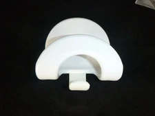 NOS Mid Century Post Modern Con&Con White Plastic Wall Hook Carlo Bartoli Italy