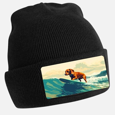 Tshirtladen Beanie Mütze Mit Dackel-Stickerei – Doppellagig, Elastisch, Unisex, Für Herbst & Winter