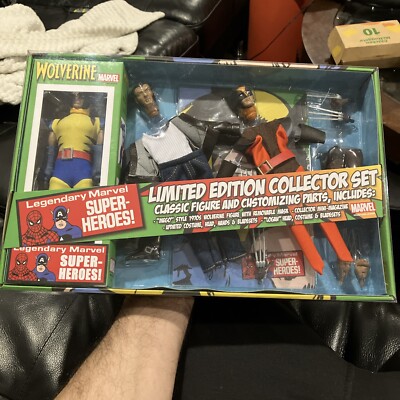 RARE Diamond Select MARVEL RETRO Wolverine 8'' Limited Edition Collectors Set NIB