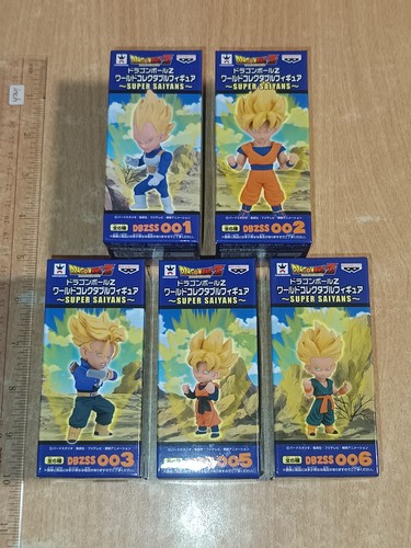** Banpresto Dragonball WCF Saiyan Goku Goten Trunks Vegeta Trunks x 5pcs last
