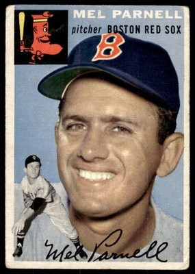 1954 TOPPS MEL PARNELL 40 FAIR BASEBALL BOSTON RED SOX