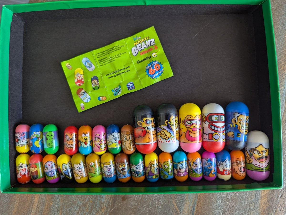 Mighty Beanz Lot of (30) Vintage Early Y2K Toy mix Jumping Beans