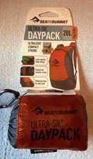 SEA TO SUMMIT ORANGE 20L ULTRA-SIL DAYPACK.  NEW IN PACKAGING!