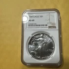 1989 $1 American Silver Eagle NGC MS69 Brown Label