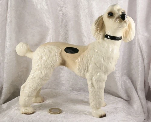 Coopercraft china ornament 7.5 inches tall standard Min Toy poodle pedigree dog
