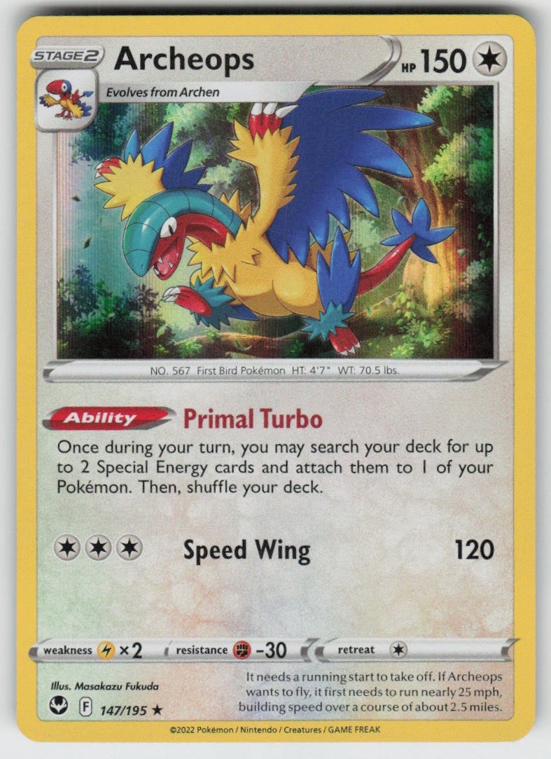 Archeops 147/195 Holo Rare SWSH12: Silver Tempest