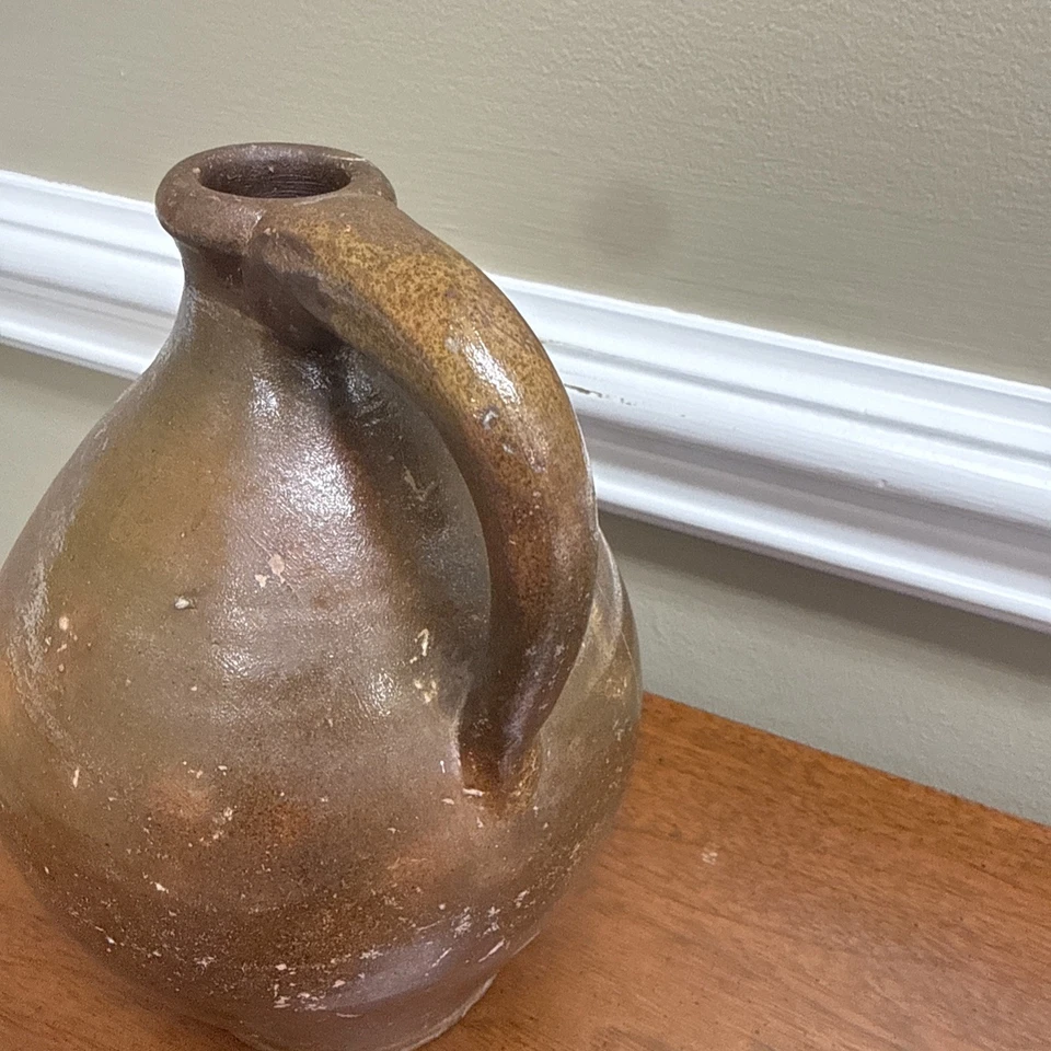 Outstanding Antique 19th Century Hand-Thrown Ovoid Utility Jug see cracks - Image 4 of 4