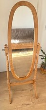 Home Discount Nishano Cheval Standing Full Length Floor Mirror - Oak colour