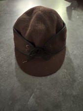Vintage Wool Dry Ice Hunting Trapper Crown Cap Brown Winter Hat Size 7