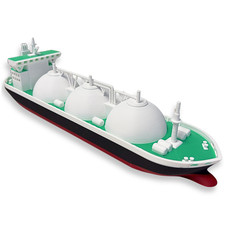 LNG Carrier Scale Model Ship &ndash; 10-Inch Liquefied Natural Gas Tanker Replica