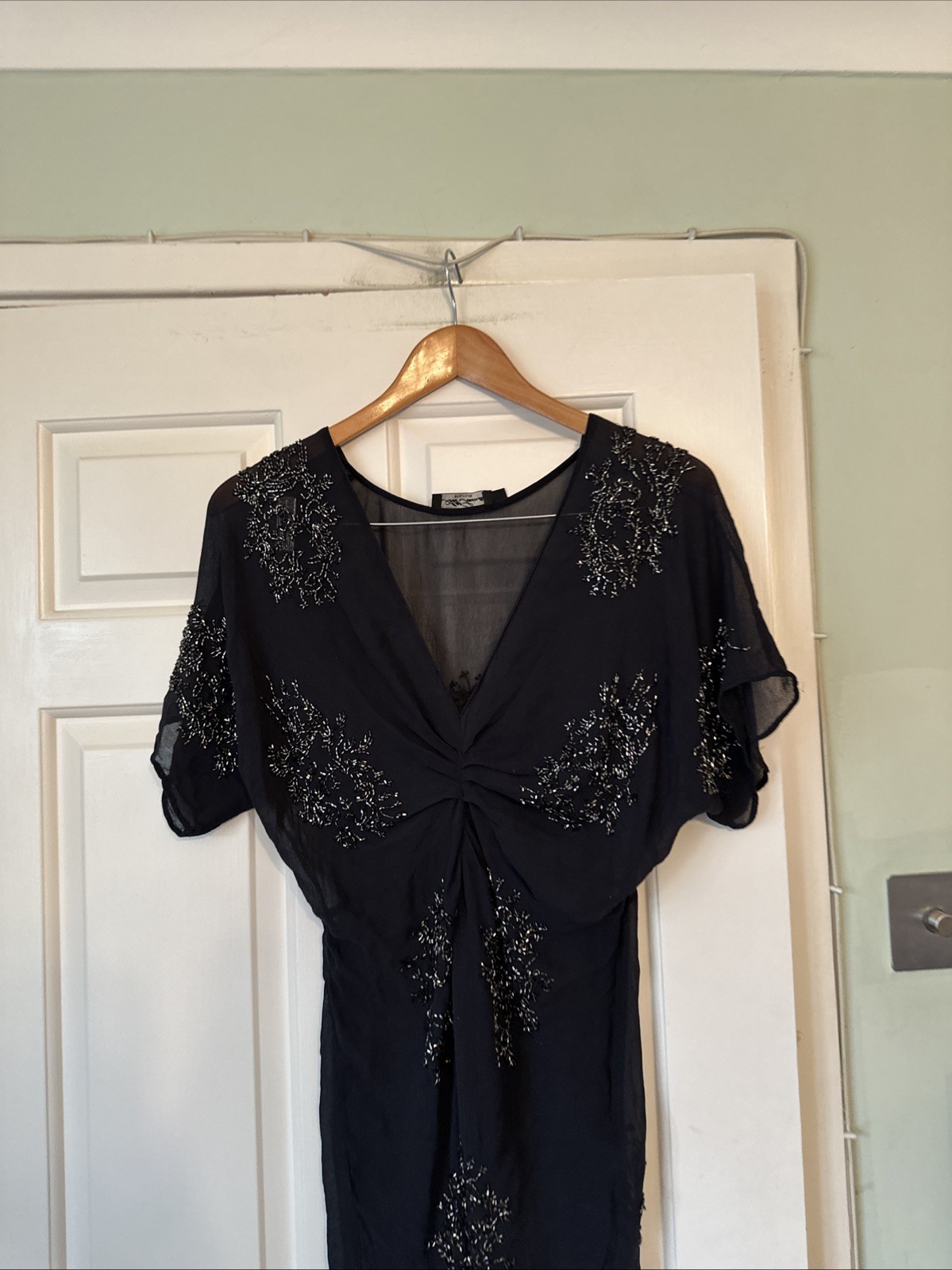 AllSaints Spitalfields Silk Tunic 8 New Just Gorgeous Few Beads Loose image 2