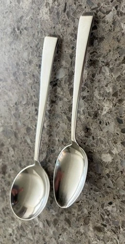Vtg Towle Craftsman Sterling 6” Teaspoon and 6.5”Soup Spoon 66g
