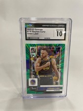 2022-23 Donruss Green Laser #116 Stephen Curry CGC GEM MT 10, Pre-owned