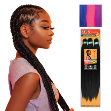 X-Pression Prestretched Braiding Hair - 3X Braid 58 Inch All Kanekalon Flame Ret