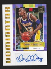 2017-18 Panini Donruss Cedric Ceballos Dominators Auto Gold 01/10 Lakers