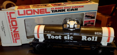 Lionel O Gauge Tootsie Roll Tank Car 6-9324 Analog Advertising Plastic 1979