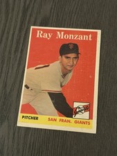 1958 Topps #447 Ray RAMON MONZANT SAN Francisco Giants Baseball Card (Read)