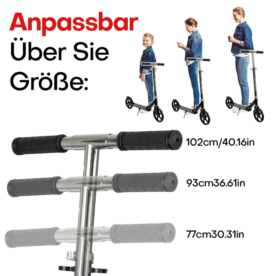 Kinderroller Roller Cityroller Klappbar Roller Erwachsene Kickrolle Tretroller - Bild 3 von 4