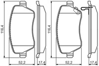 1X Bosch 0 986 494 573 Bremsbelagsatz Scheibenbremse FüR Nissan