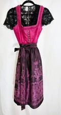 Edles Festtagsdirndl von Wenger  Magenta/Schw...