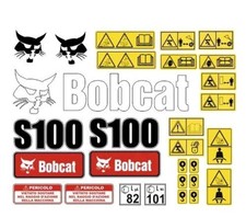 Bobcat S100 decalcomanie adesivi kit Completo