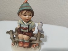 Vintage Goebel Hummel Wayside Harmony Boy on a Fence 3.75” #111 3/0 1938 RARE!!!