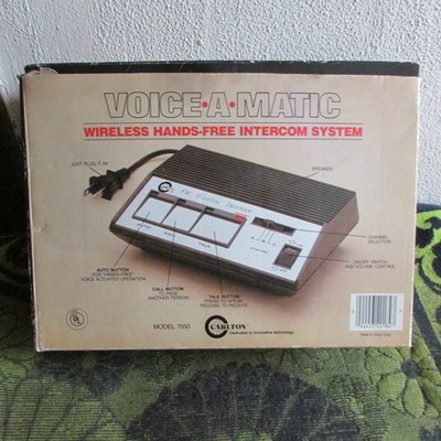 * NOS~ Vintage Carlton Voice-A-Matic Wireless, Hands Free Intercom System # 7050