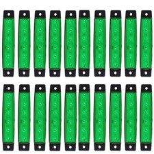 Green LED Side Marker Lights, Pack of 20 6 LED 2835 SMD Clearance Lamps for ...