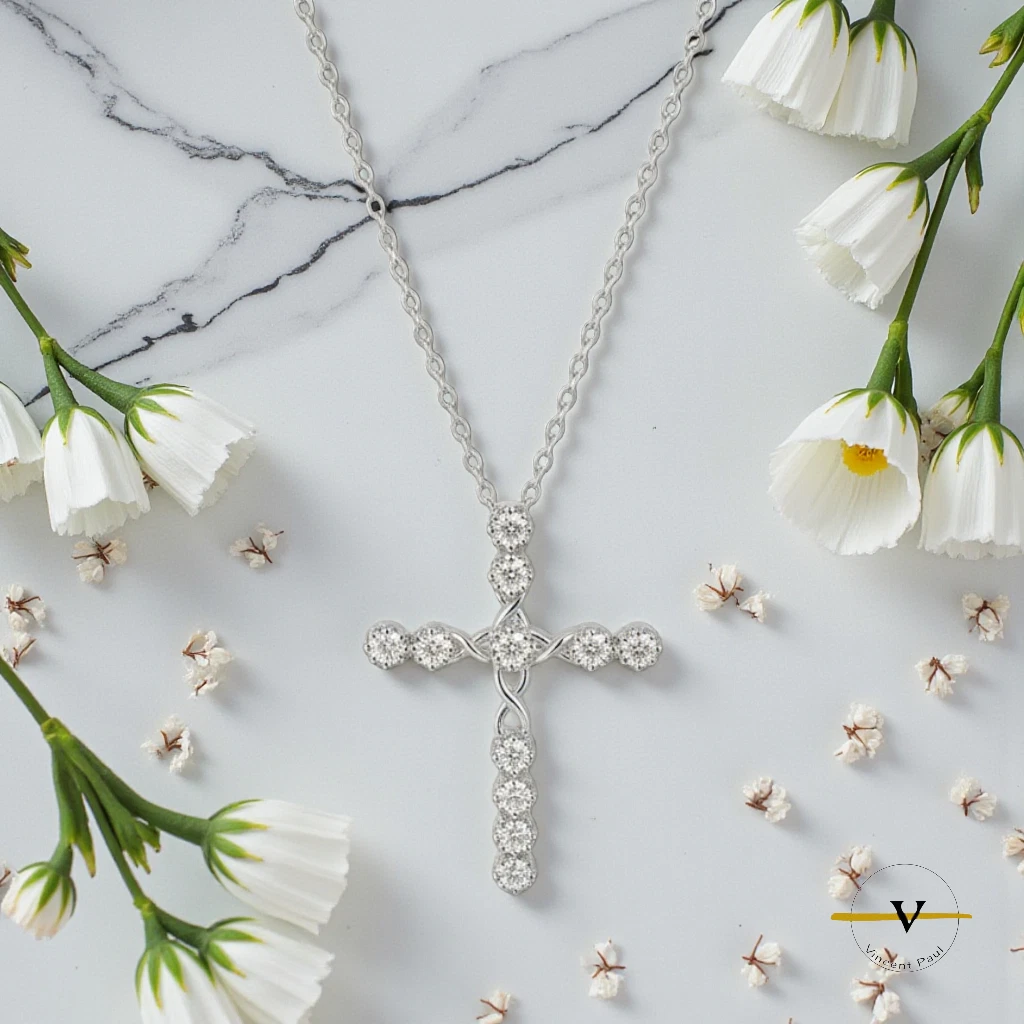 Charmsy Silver Ciondolo Croce Dell'Infinito In Argento Sterling 925 - Con Catena 45 Cm, Regalo Per Ragazze - 5