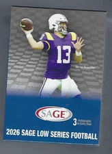 2026 Sage Football Low Series Factory Sealed Hobby Blaster Box 3 AUTOS