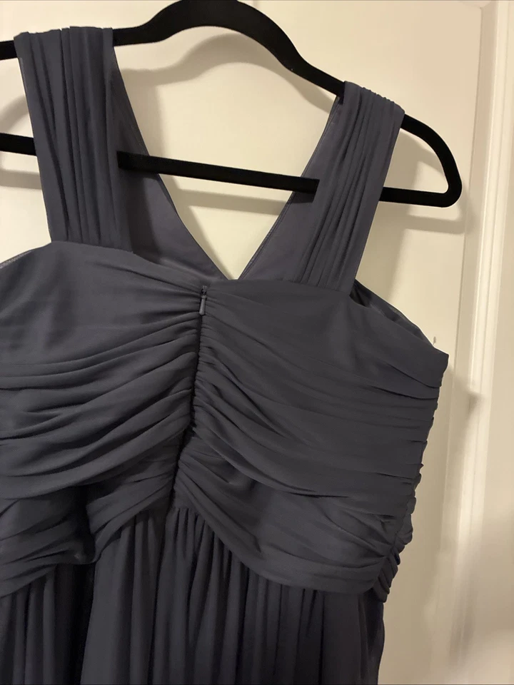 Vestido de noche formal elegante sin mangas Alfred Sung para mujer talla 16 color ONYX Foto 4 de 4