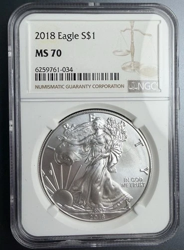 2018 American Silver Eagle MS70 NGC