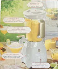 Beautiful Slush Crush 60oz 4-Speed Frozen Drink Maker White Icing Drew Barrymore