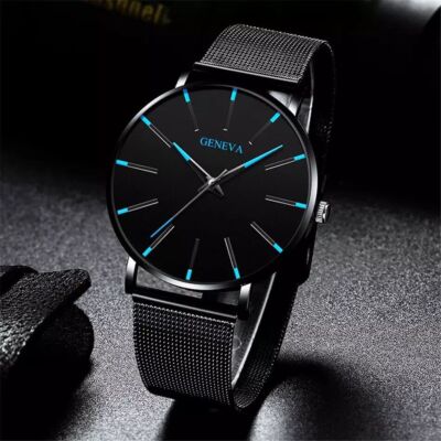 Armbanduhr Herren Damen Sportuhr Ultra Dünne Uhren Slim Schlank Minimalistisch
