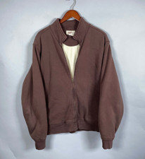 L.L. Bean Katahdin Sherpa Lined Zip Up Sweatshirt Adult Large Brown Heavyweight