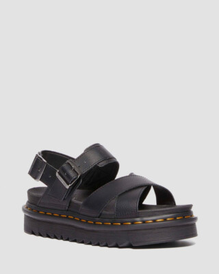 Dr. Martens Damen Voss Ii Athena Lederriemen Sandalen schwarz