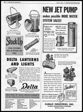 1947 Delta Electric Company Marion Indiana Lanterns And Lights Vintage Print Ad