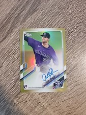 2021 Topps Chrome Ashton Goudeau #RA-AGO RC Gold Refractor Auto 21/50 Rockies