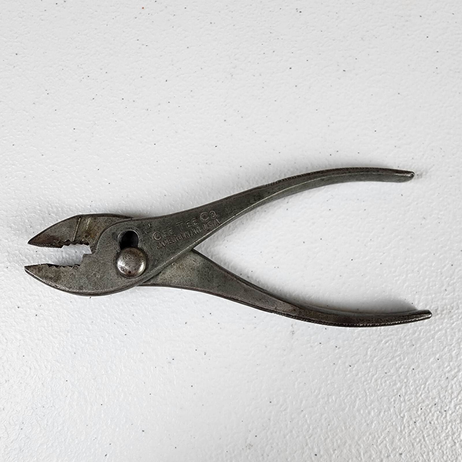 Vintage Slip Joint Pliers CEE TEE Co. Made in USA 61/2" Knurled Grip