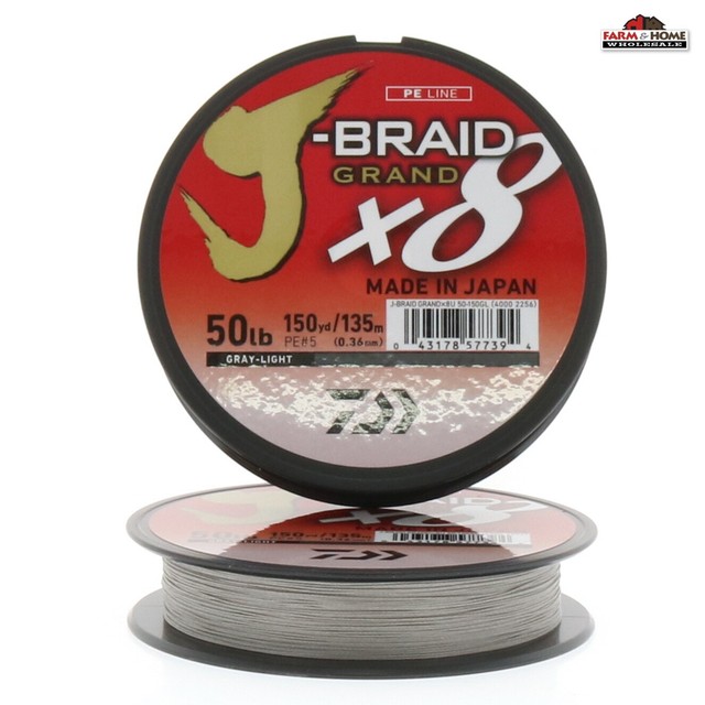 (2) Braided Fishing Line 50lb Test 150yds Gray New eBay