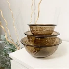 Vintage Pyrex Festive Harvest Brown Nesting Bowl