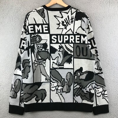 SUPREME SIZE LARGE CARTOON SWEATER STREETWEAR | eBay