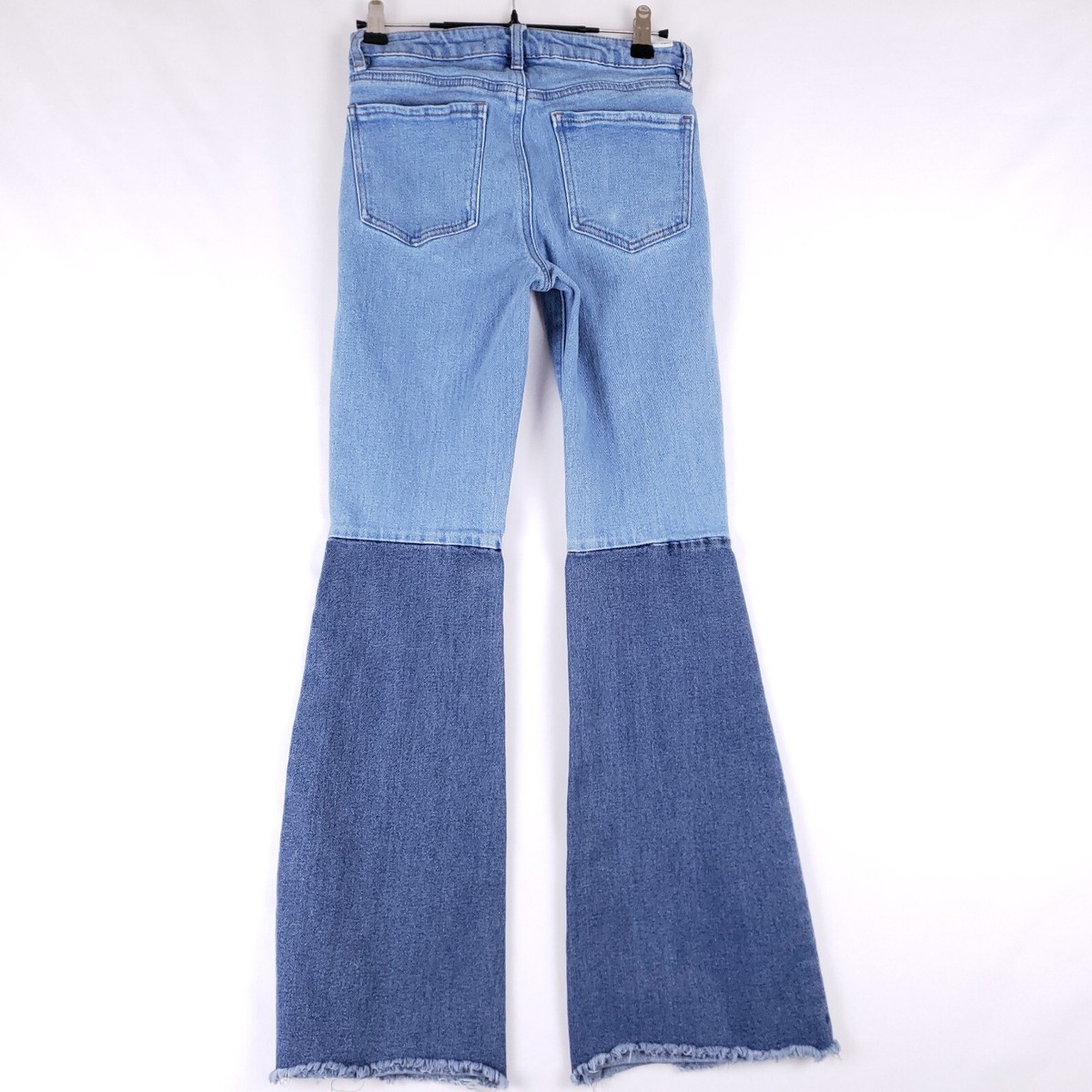 Almost Famous Flare Jeans Womens Size 1 Patchwork Bell Bottom 70s 