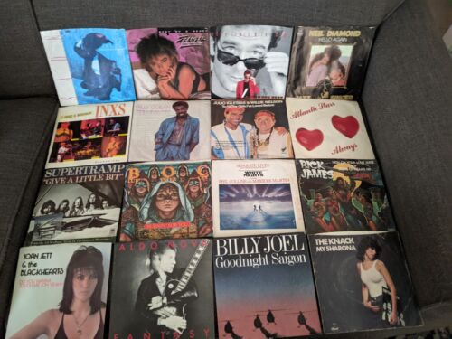 45 PICTURE SLEEVES ONLY LOT.73.MICHAEL JACKSON,SADE,ROLLING STONES,TOTO.VG+