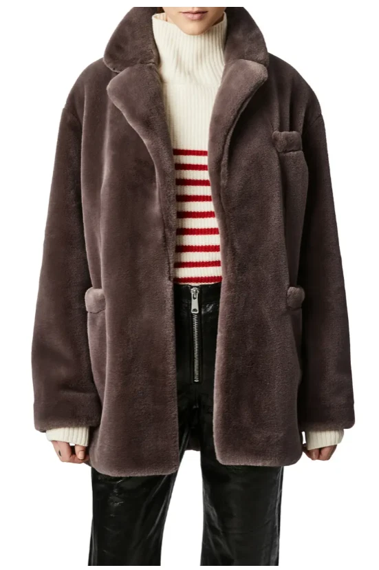 Bernardo faux fur coat sale