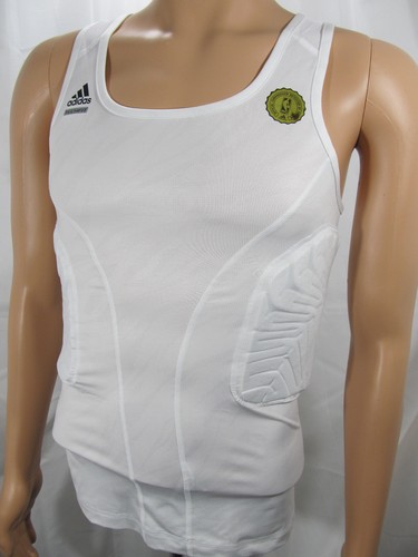 Sistema de compresión Adidas Techfit Climacool Acolchado Blanco para Hombre  Camiseta sin mangas 88387 Nuevo con etiquetas | eBay