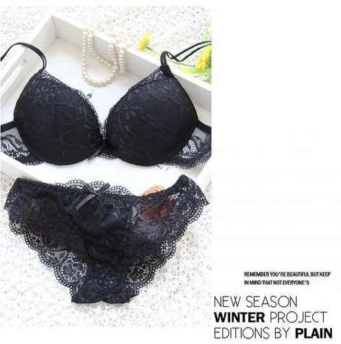 Mujeres Sujetador de Encaje Set Sujetador Push Up Sexy Encaje Calzoncillos Lencería Cómoda Ropa Interior - Imagen 36 de 70